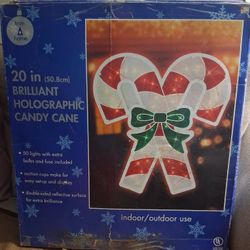 Vintage"20 In Electric Light Up Double Candy Canes 