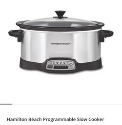 Hamilton Beach PROGRAMMABLE 5 Slow Cooker 5 Quart Capacity
