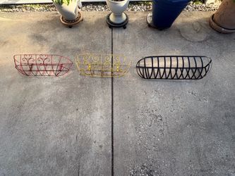 3 Metal Wall Planters
