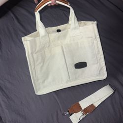 Beige Corduroy Purse/Tote Bag - Brand New