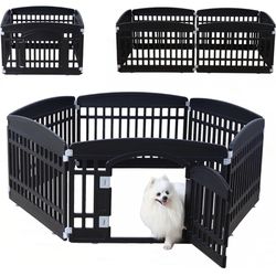Pet Playpen Foldable Gate for Dogs Heavy Plastic Puppy Exercise Pen Indoor Outdoor Small Pets
