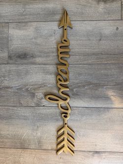 Gold metal wall decor