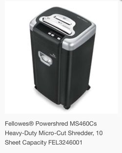 FELLOWS PAPER SHREDDER as is
