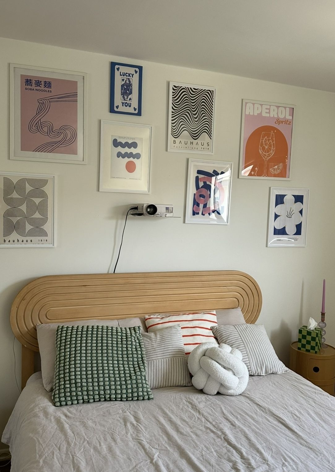 queen white oak bed frame