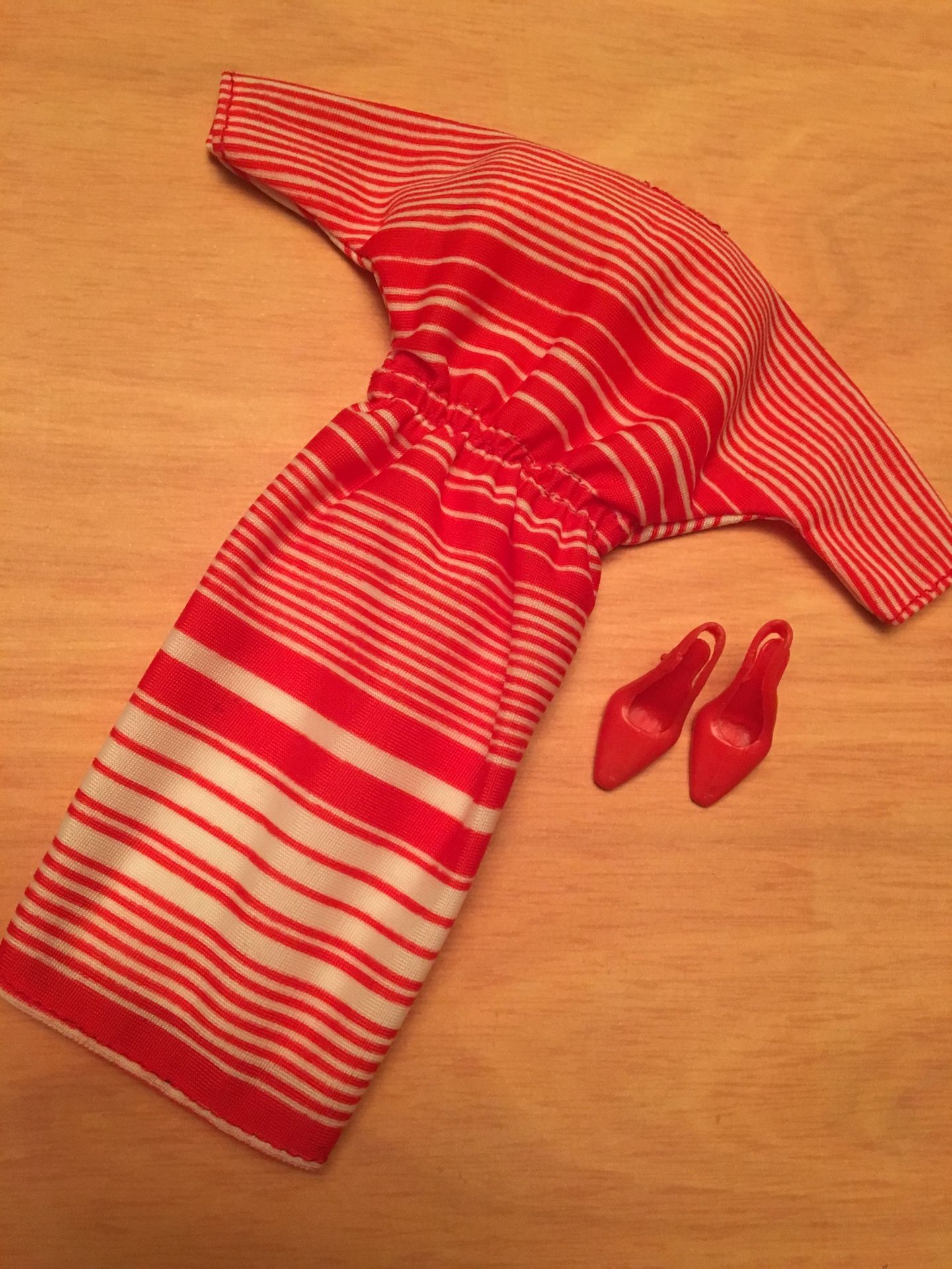 Vintage Mattel Barbie 3636 Best Buy Fashions Red Stripe Dress