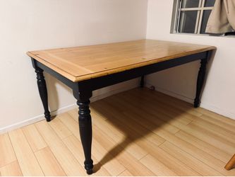 Solid wood dining table