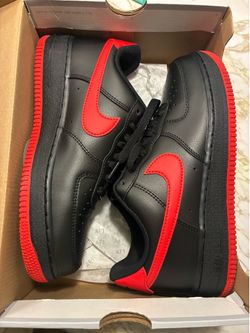 Air Force 1 Black and Red Size 7