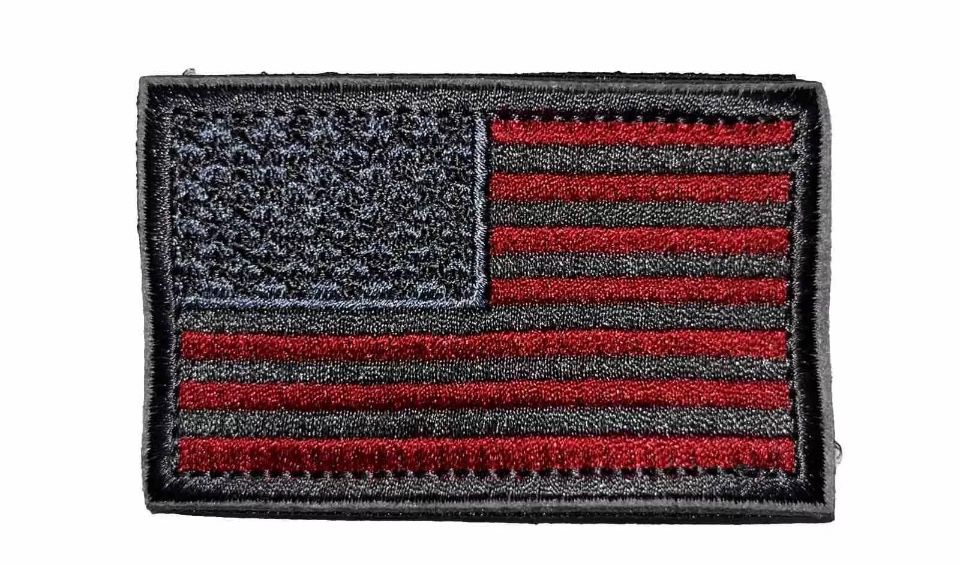  USA American Flag Patch 3''X 2'' Hook & Loop Choice Military Tactical 