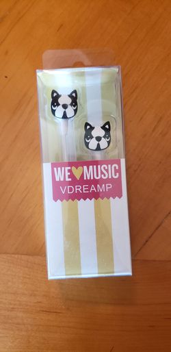 Ear buds. Boston Terrier.