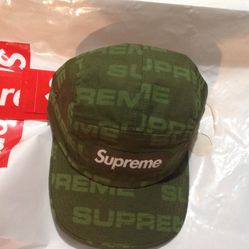 Supreme Fw20 Reactive Print Camp Cap Olive