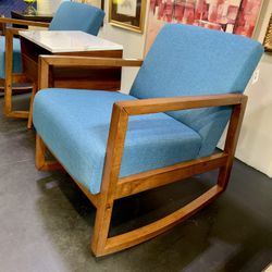 New, Blue Rocking Chairs, $245 Each