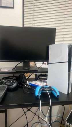 PS5 WITH MONITOR AND HEADSET