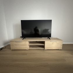 Modern Light Oak TV Stand