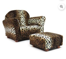 Kids Leopard Chair w Ottoman