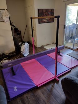Gymnastics Balance Beam Mat And Tumble Bar
