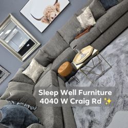 ✨️ Sectional Sofa 🌟 Furniture Queen Bedrooms, Dining Avail 