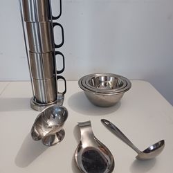 Lot of Stainless Steel Kitchen Items