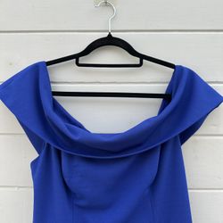 Blue Off The Shoulder Gown 