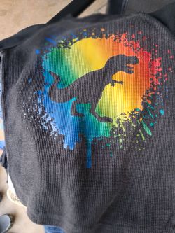 Dark Gray Dinosaur Graphic Sweatshirt