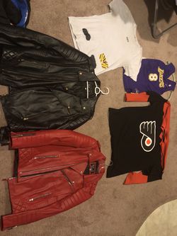 *VINTAGE GEAR* Off White shirt, Leather Jackets & Windbreakers. (Tommy Hilfiger, Champion, Nike, Adidas, etc.)