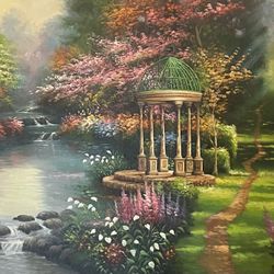 Thomas Kincaid knock-off paintings. 