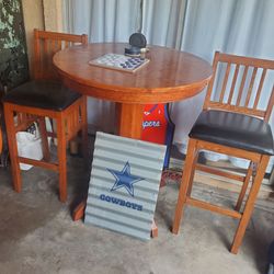 Billiards table and chairs