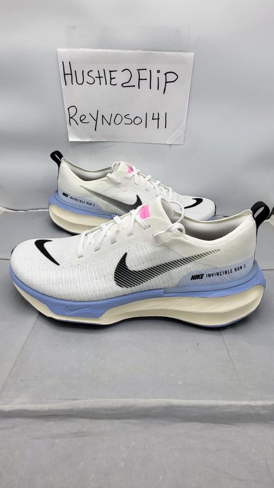 Nike ZoomX Invincible Run Flyknit 3 White Cobalt Bliss Men’s Size 12 DR2615-100