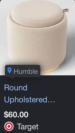 Round storage Ottoman ( brand new )
