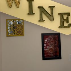 WINE -metal letters for corks