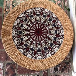 Purely plant-based hand-woven meditation mat