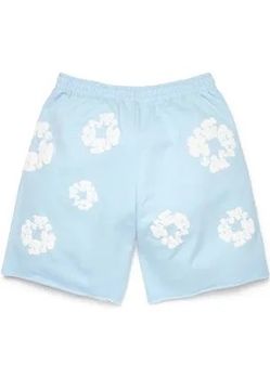 light blue denim tears shorts