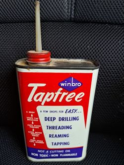 Vintage WINBRO Tapfree Cutting Fluid Squirt Oil Can Empty 1 Pint Collectible Can