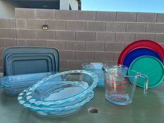 16-Pc Pyrex & Aqua Glass Baking Set - Perfect for Holiday Prep & Leftovers!