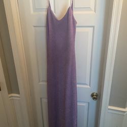 Lavender Sparkly Prom Dress Size Medium - City Triangle S