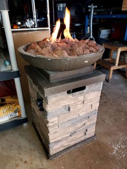Propane fire bowl column