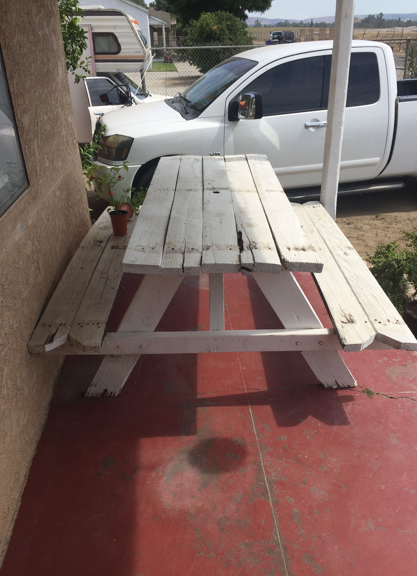 Free wood table and pool table