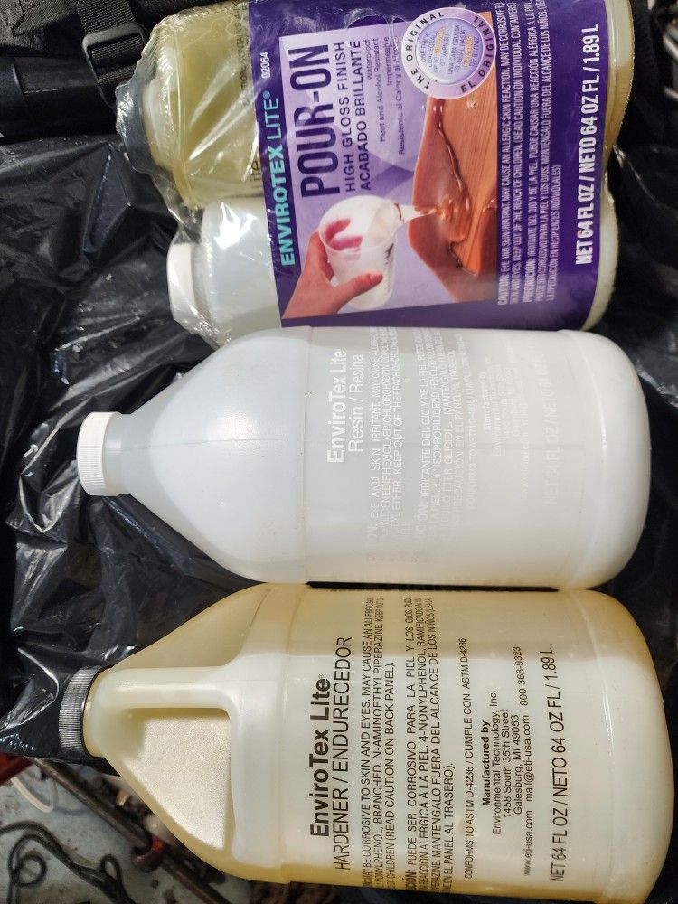 Enviro-Tex-Lite Pour On Epoxy Resin With a High Gloss Finish 2 128oz Kits