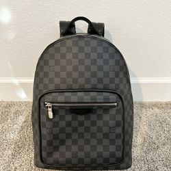 Authentic LOUIS VUITTON Josh backpack Damier Graphite Black Gray 