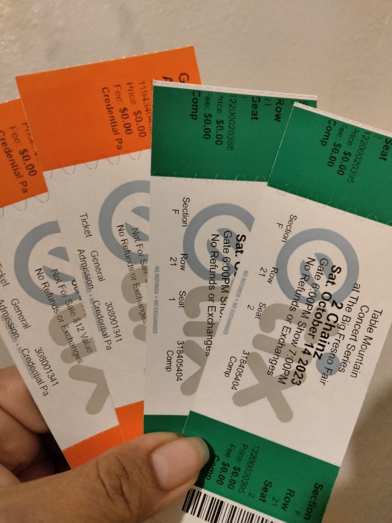 2 Big Fresno Fair Admission Tickets & 2Chainz Concert Ticket Bundle for