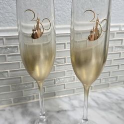 Disney Paris Anniversary Champagne Flutes
