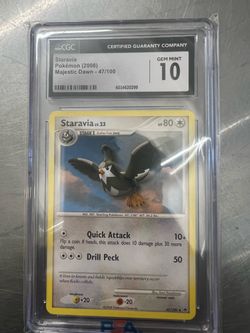CGC 10 Pokémon Staravia 47/100 Majestic Dawn