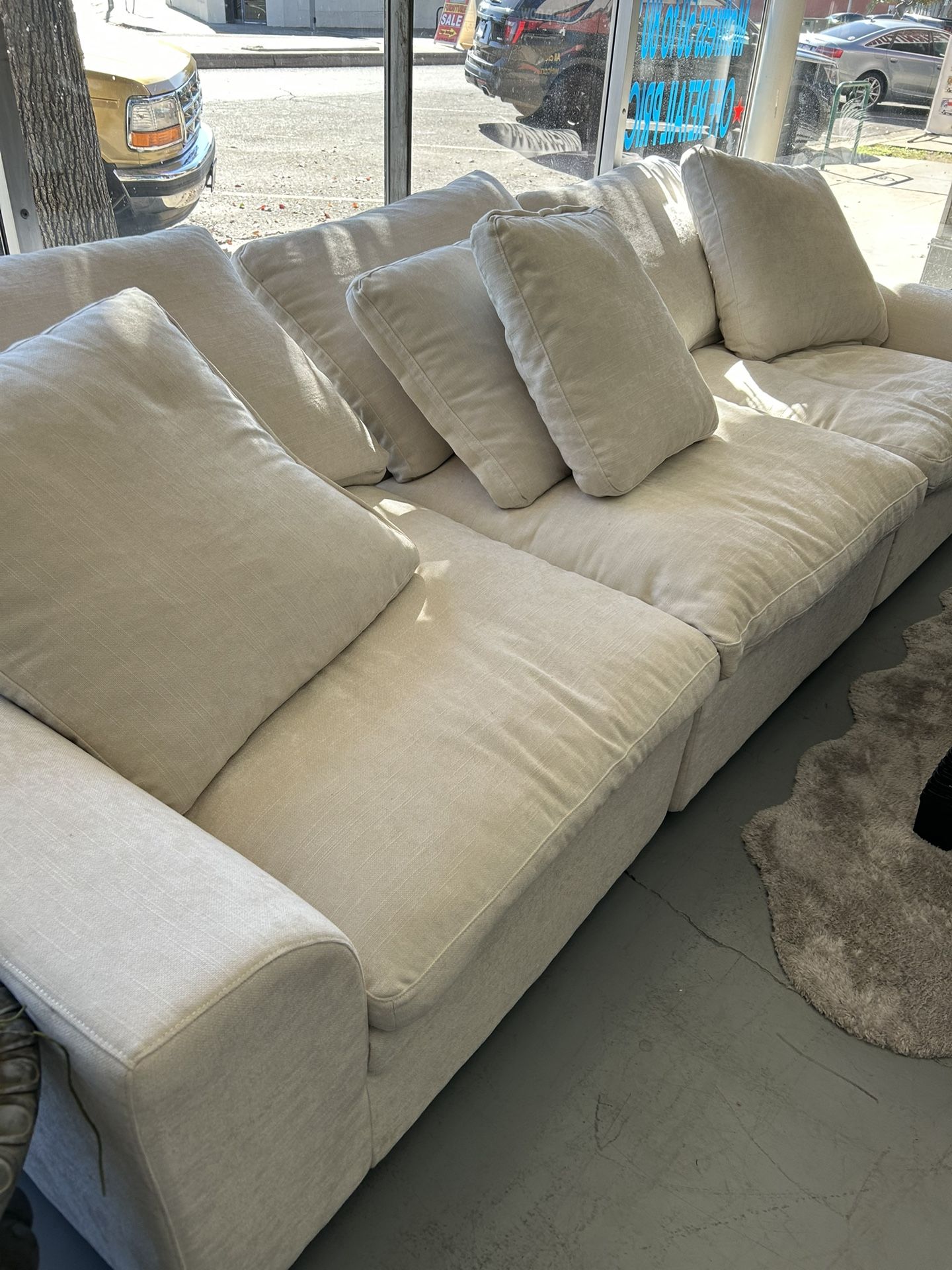 Beautiful White Cloud Modular Couches Available, Same Day Delivery