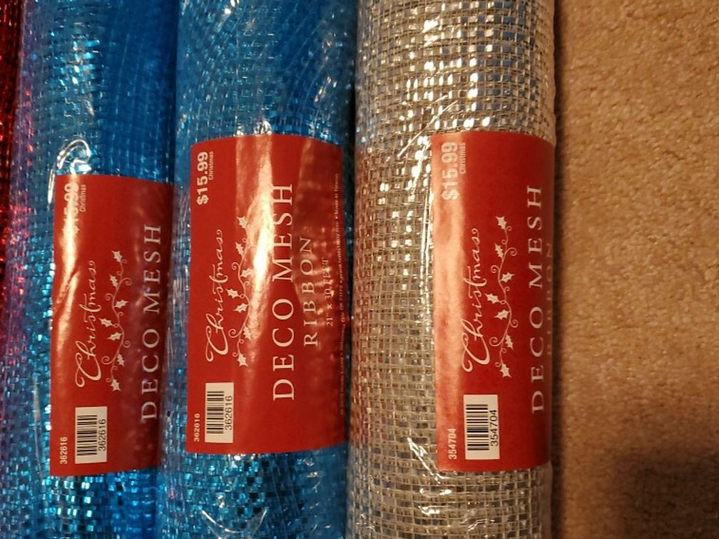 New and Used Rolls Of Deco Mesh Ribbon