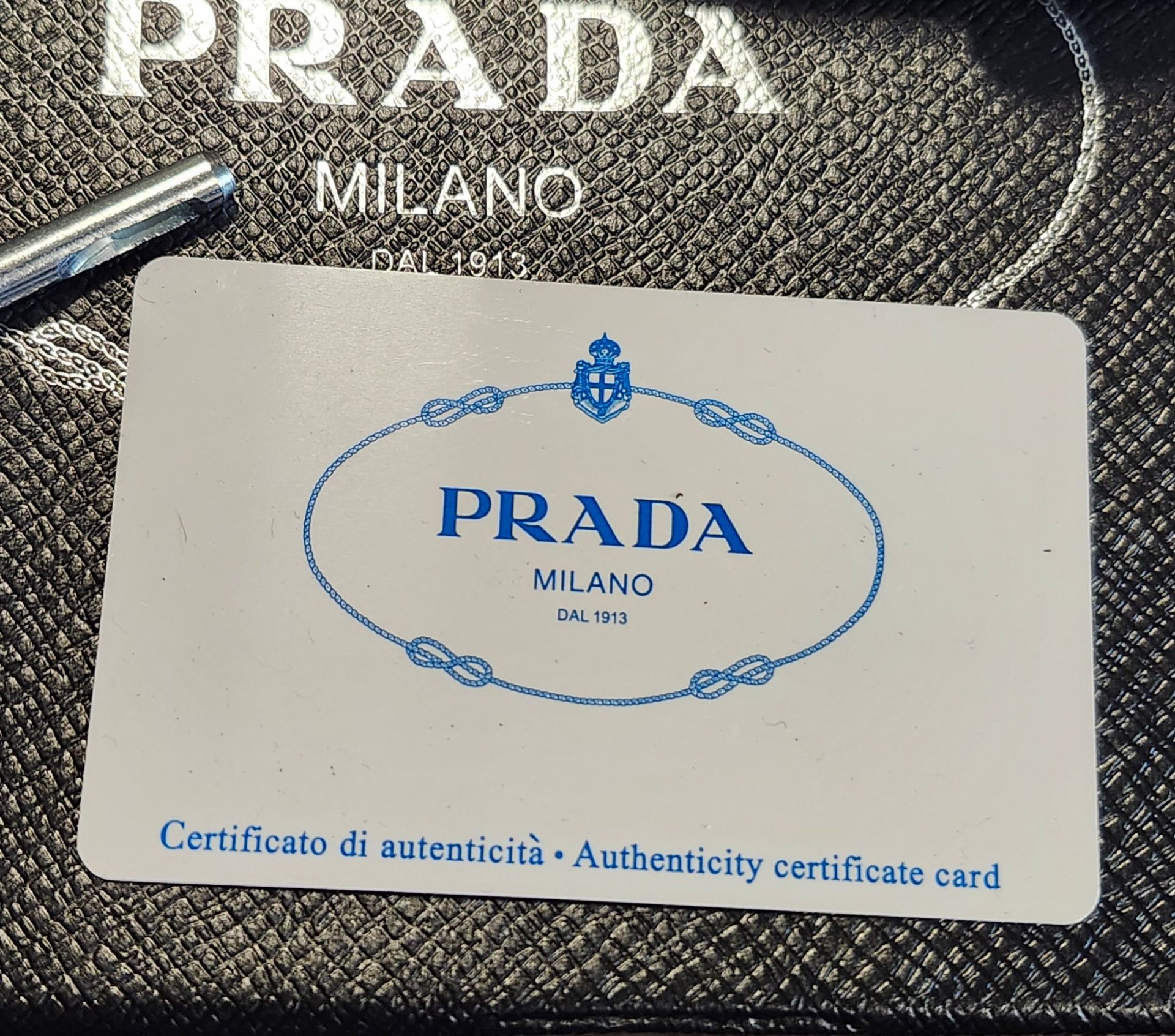 PRADA black cotton tape belt