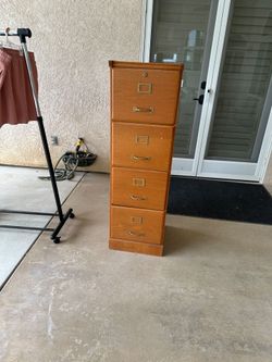 Wood file cabinet