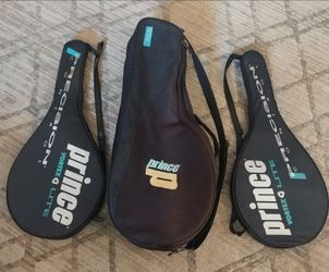 Prince Vortex Lite Tennis Racquets & Covers + Prince Travel Bag