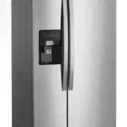 Barely Used - Whirlpool 24.6 cu.ft. side by side stainless steel Fridge