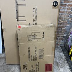 Brand New Table Expanding And 2 Chairs ( All Coated Metal) 