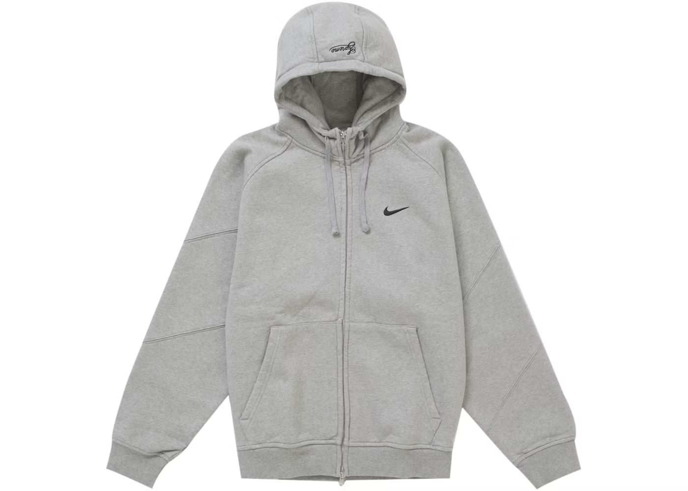 Supreme Nike Grey Zip Up For Sale size m