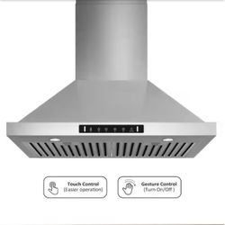 Stainless Steel Wall Mount Range Hood 30”